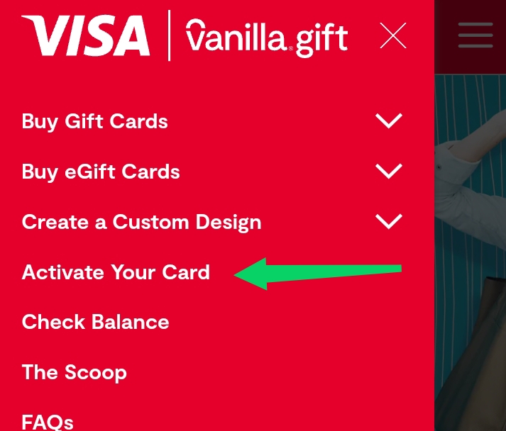 How to activate vanilla gift card