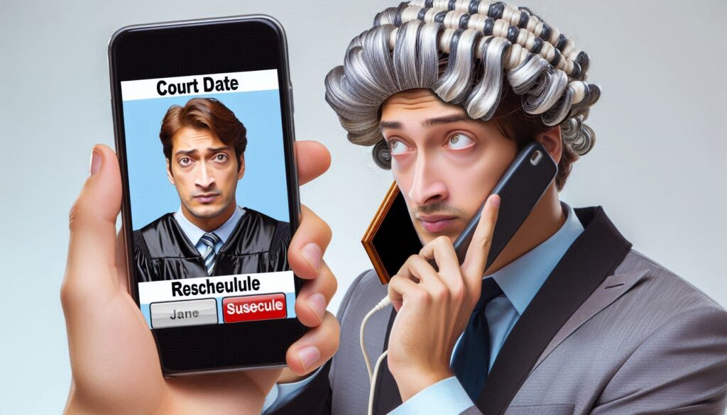 create an image using this keyword "Can I Reschedule My Court Date Over the Phone?"